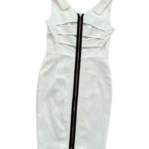 NBW Escada White and Black Fitted Sleeveless Dress Size 36